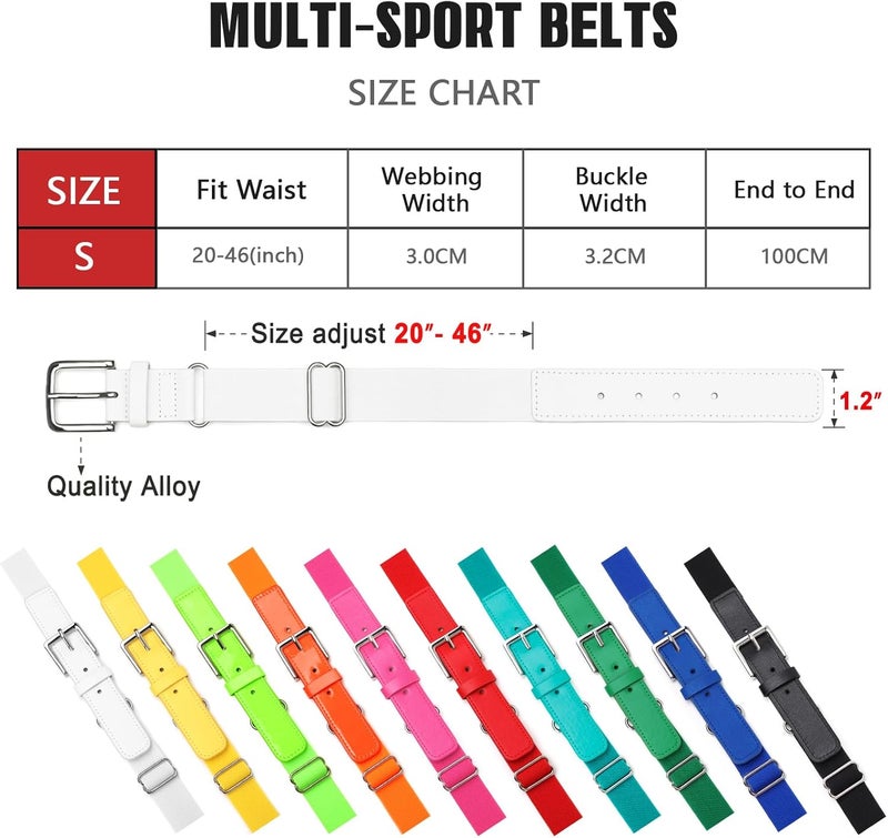 UnFader Elastic Baseball Softball Belt for Youth Boys Girl, Size Adjustable Stretch Belt - Image 4